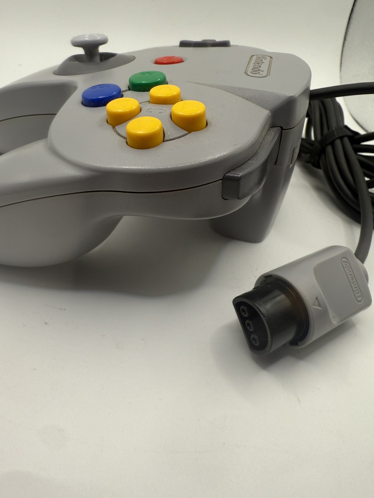 Nintendo 64 N64 Gray Console Bundle with Two Controller & Cords Authentic Tested