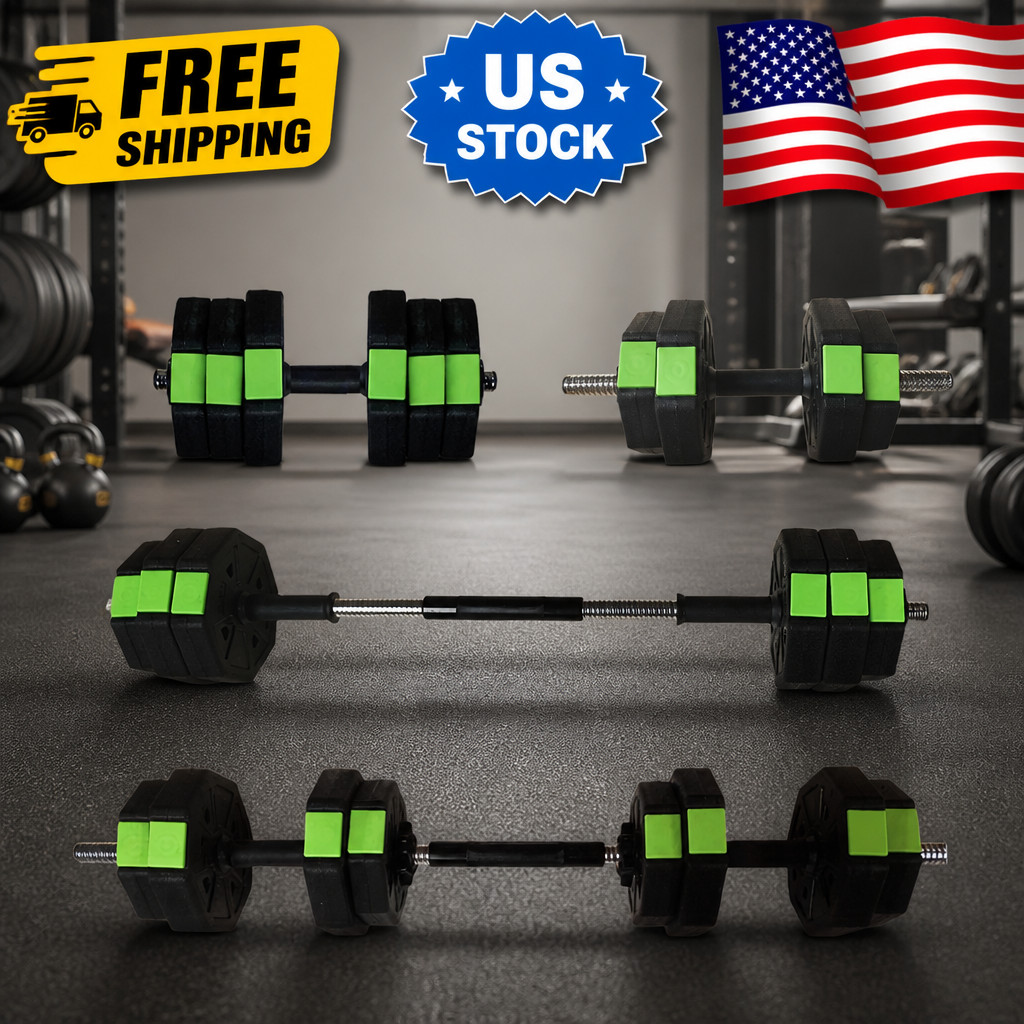 Adjustable Dumbbell Set, 4 in 1 Adjustable Weights 30 LBS Free Weight Set