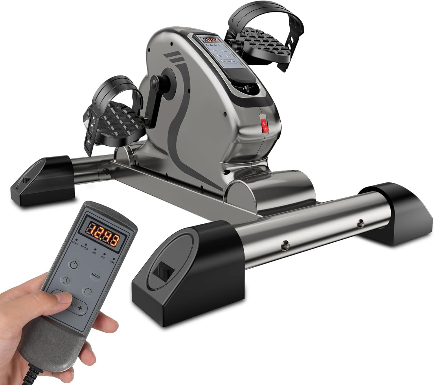 Electric Mini Exercise Bike with Remote Control for Home Recovery & Fitness