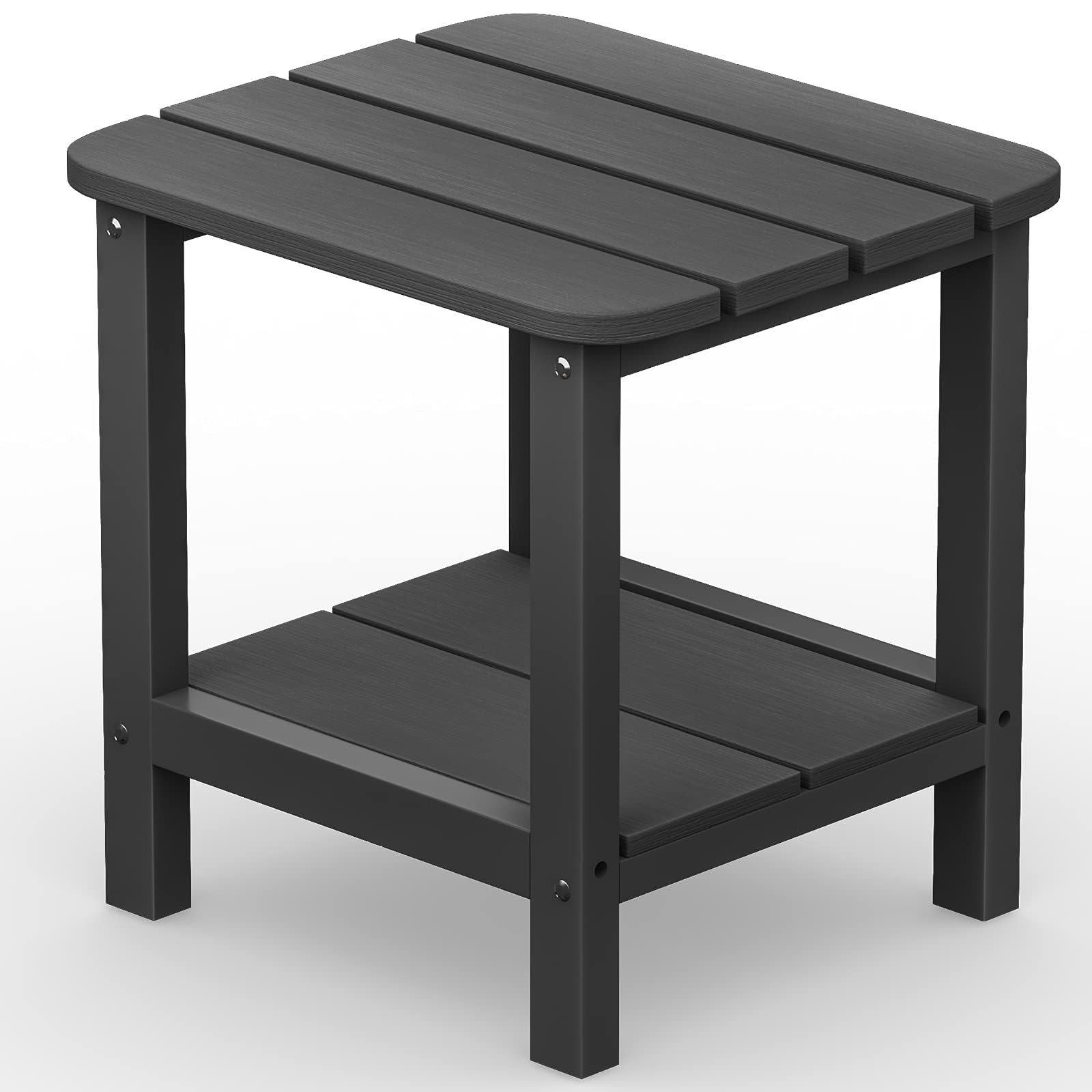 Adirondack Table Outdoor Side Table- Gray