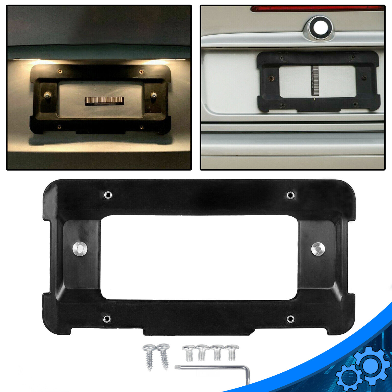 Rear License Plate Holder Bracket Mount Frame w/Screws For BMW E46 E90 E39 X5 Z4