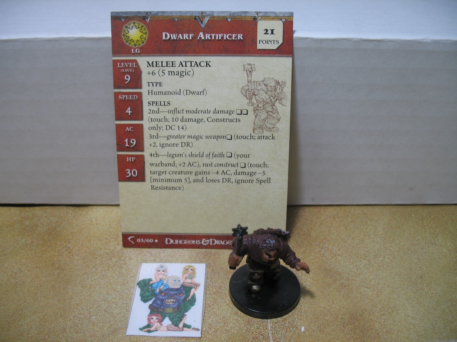 =Dungeons and Dragons D&D DEATHKNELL Dwarf Artificer 03/60 with card=