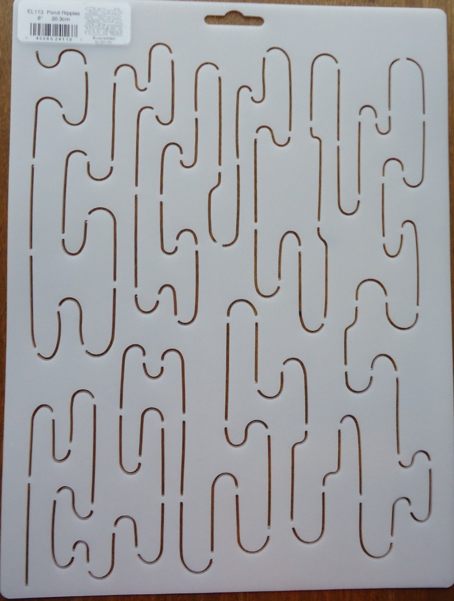 Stencil Quilting Pond Ripples 8" 20.3cm EL113 QC sew quilt stitch template CL