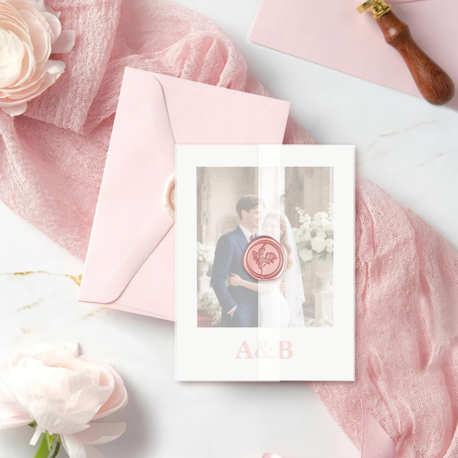 30 PCS PreFolded Vellum Jackets For 4.25x5.5 Invitations 100GSM Translucent