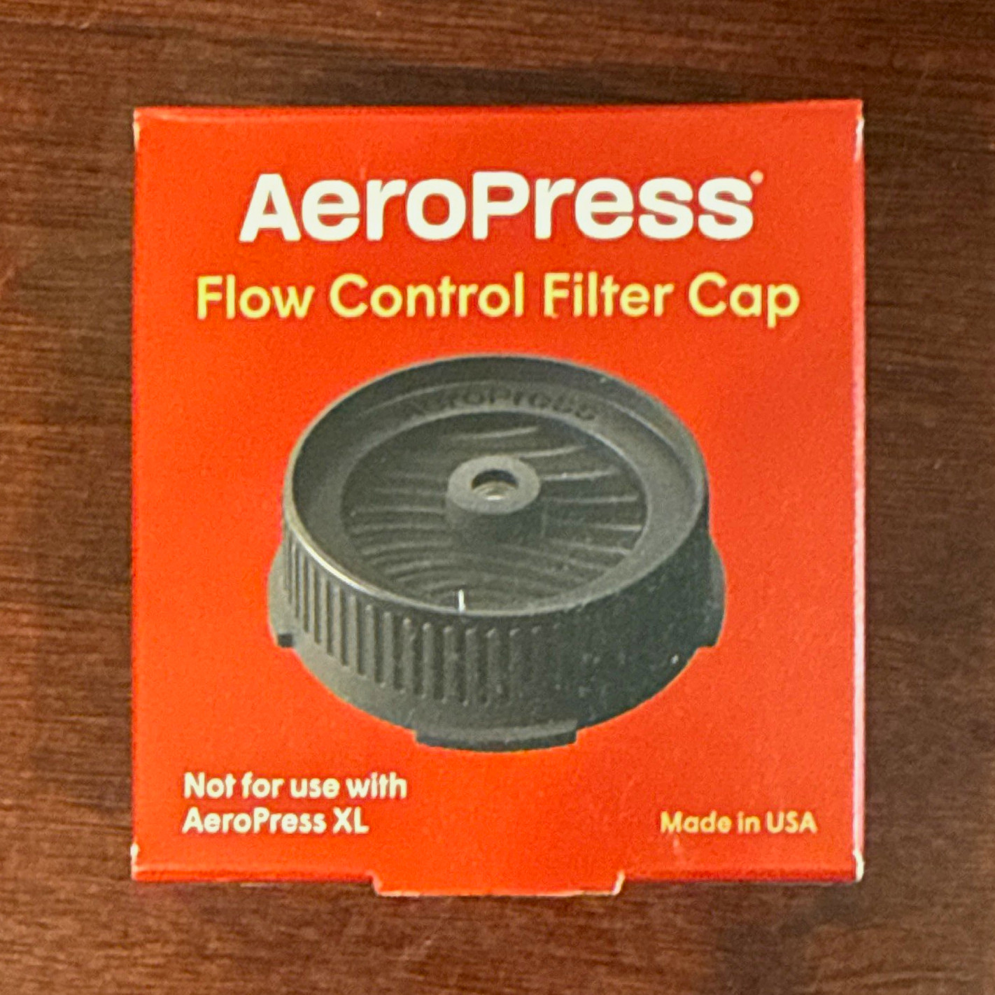 AeroPress Flow Control Filter Cap Black BPA-Free Plastic, 1 Pack (Not XL)