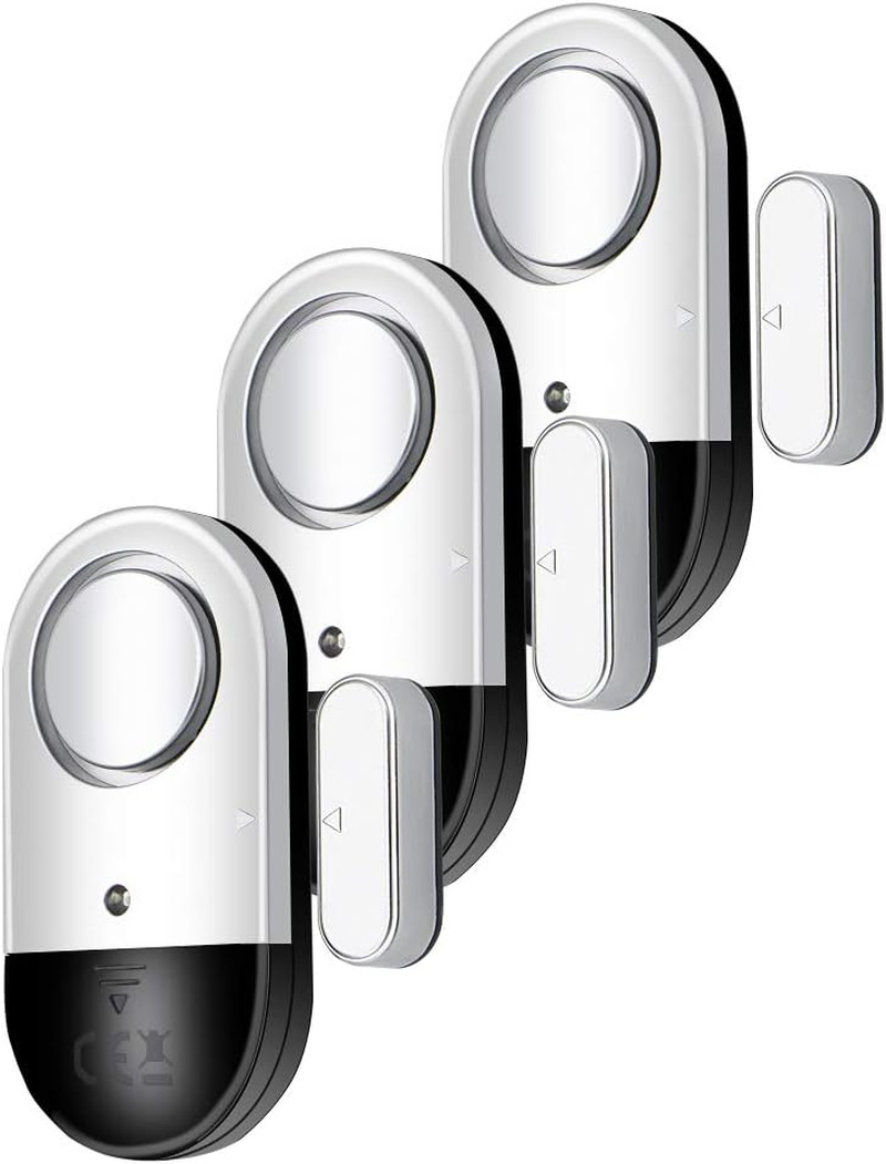 120 DB Loud Door and Window Open Alarm Sensor 3 Pack for Kids, Dementia Patients