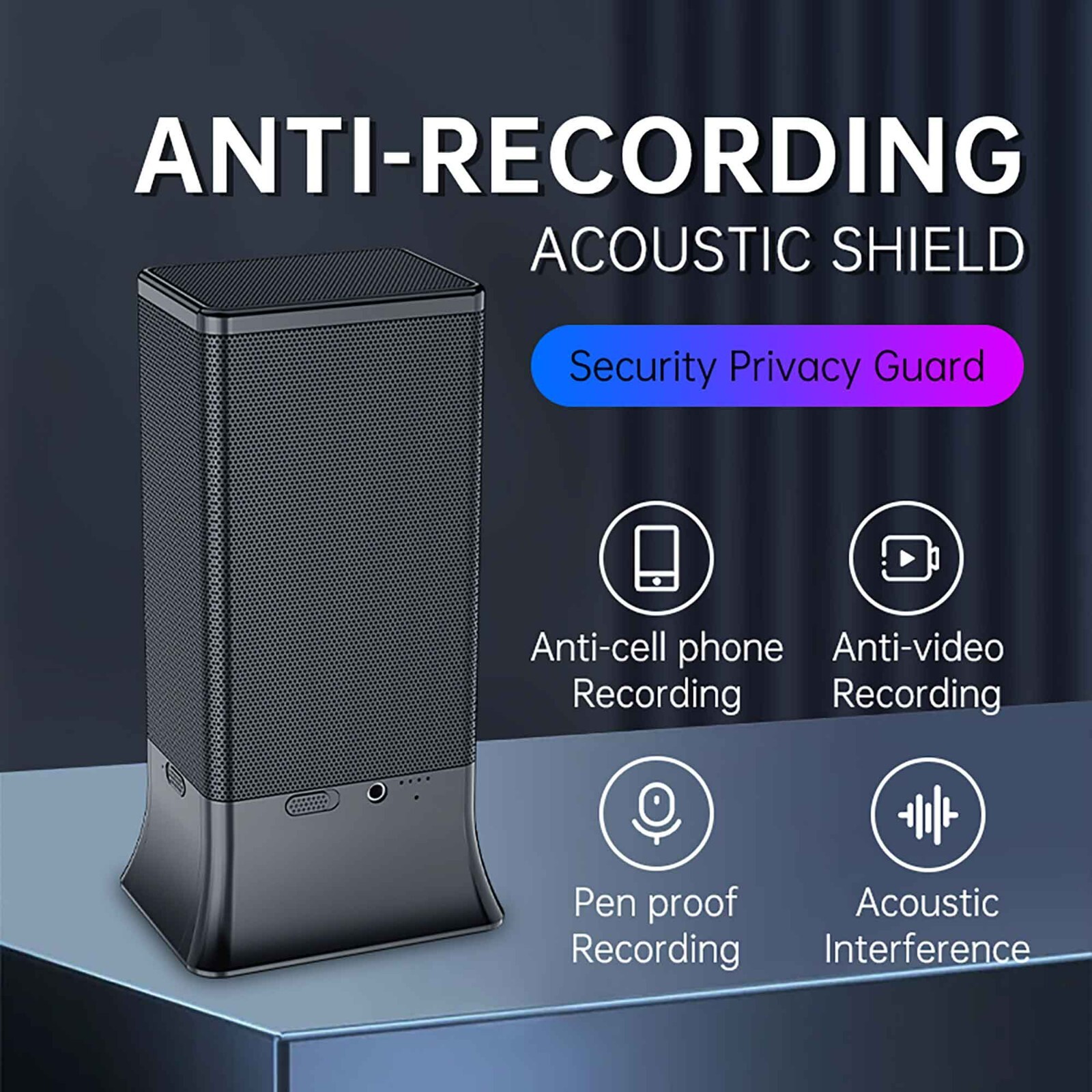 ⭐KJB Tabletop 360 Degree Room Anti-Recorder Ultrasonic Noise Generator ⭐