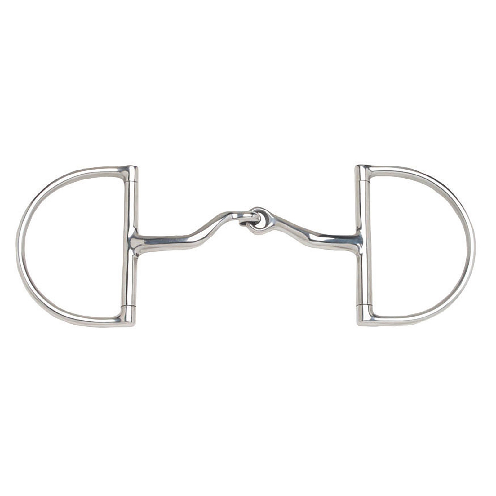JP Korsteel Stainless Steel Jointed Port Hunter Dee Ring Snaffle Bit