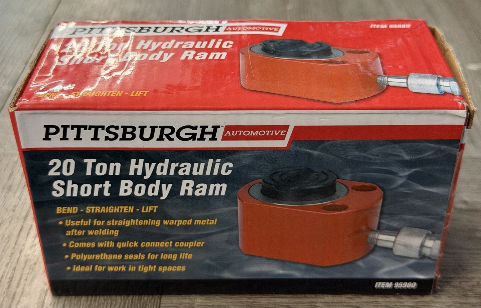 PITTSBURGH Automotive 95980 20 Ton Hydraulic Short Body Ram (NEW/SEALED)
