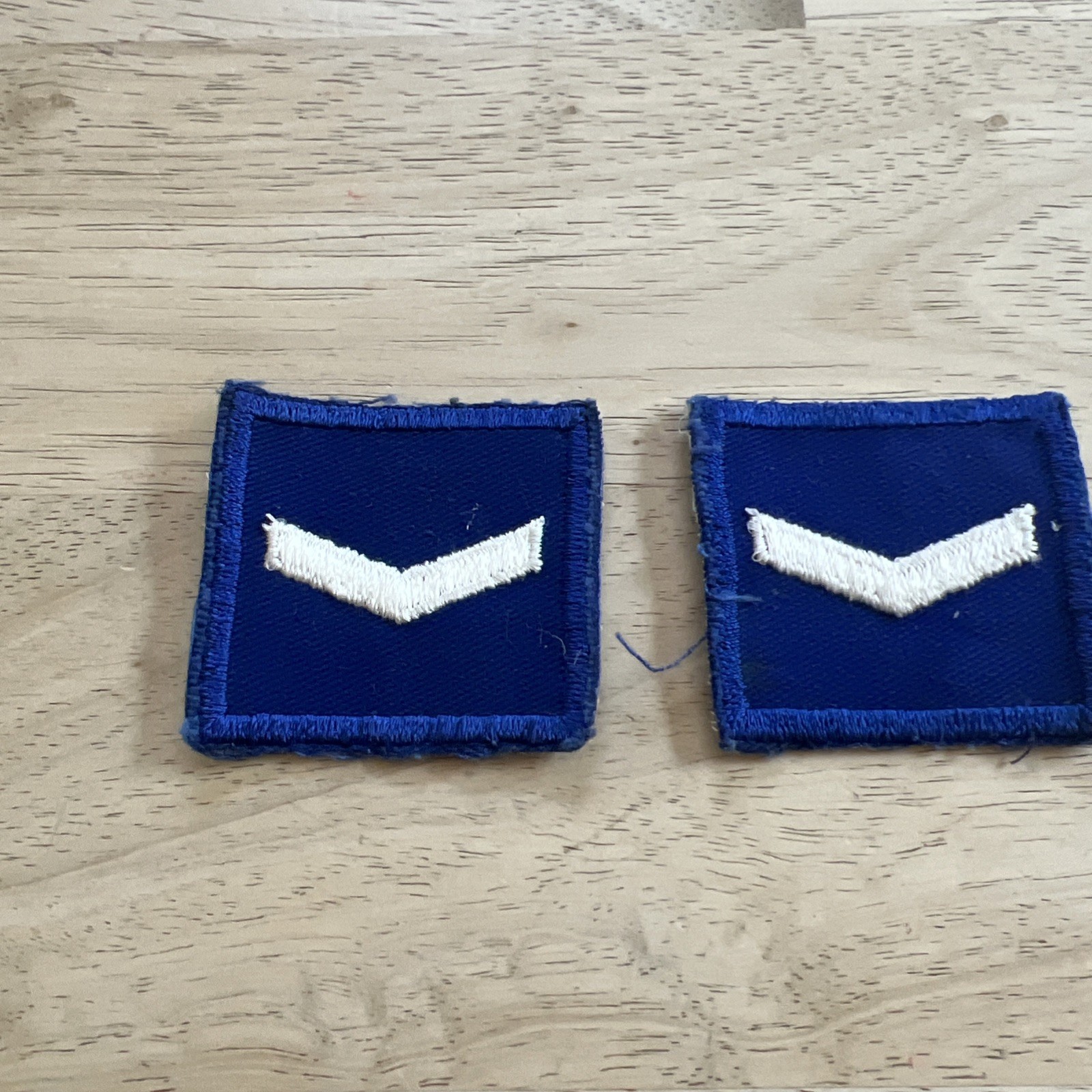 2 Vtg WWII United States Army Civil Air Patrol Cadet Chevron Patches No Glow