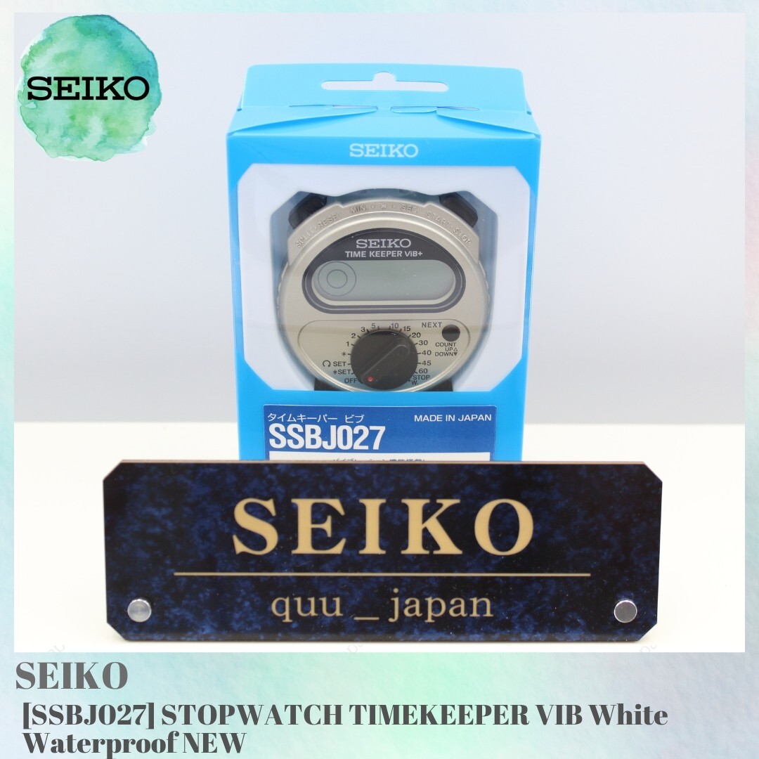 SEIKO SSBJ027 STOPWATCH TIMEKEEPER VIB White Waterproof NEW