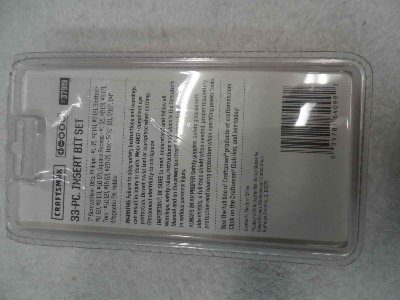 Craftsman 33 pc Insert Bit Set - Part # 37919