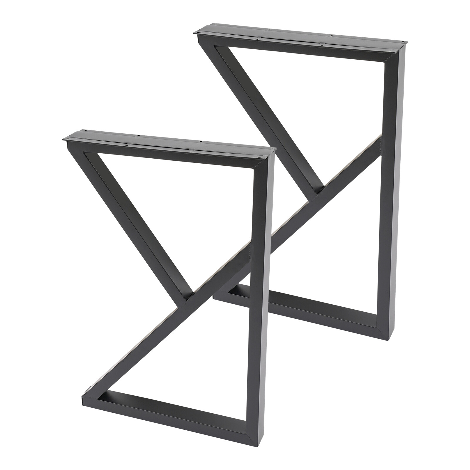 Table Leg Metal Dining Coffee Bench, K-Shaped, With 4 Adjustable Plastic Pads