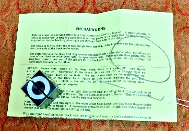 Enchanted Ring (Aluminum) by Anverdi, Tannen’s Magic Trick Mentalism