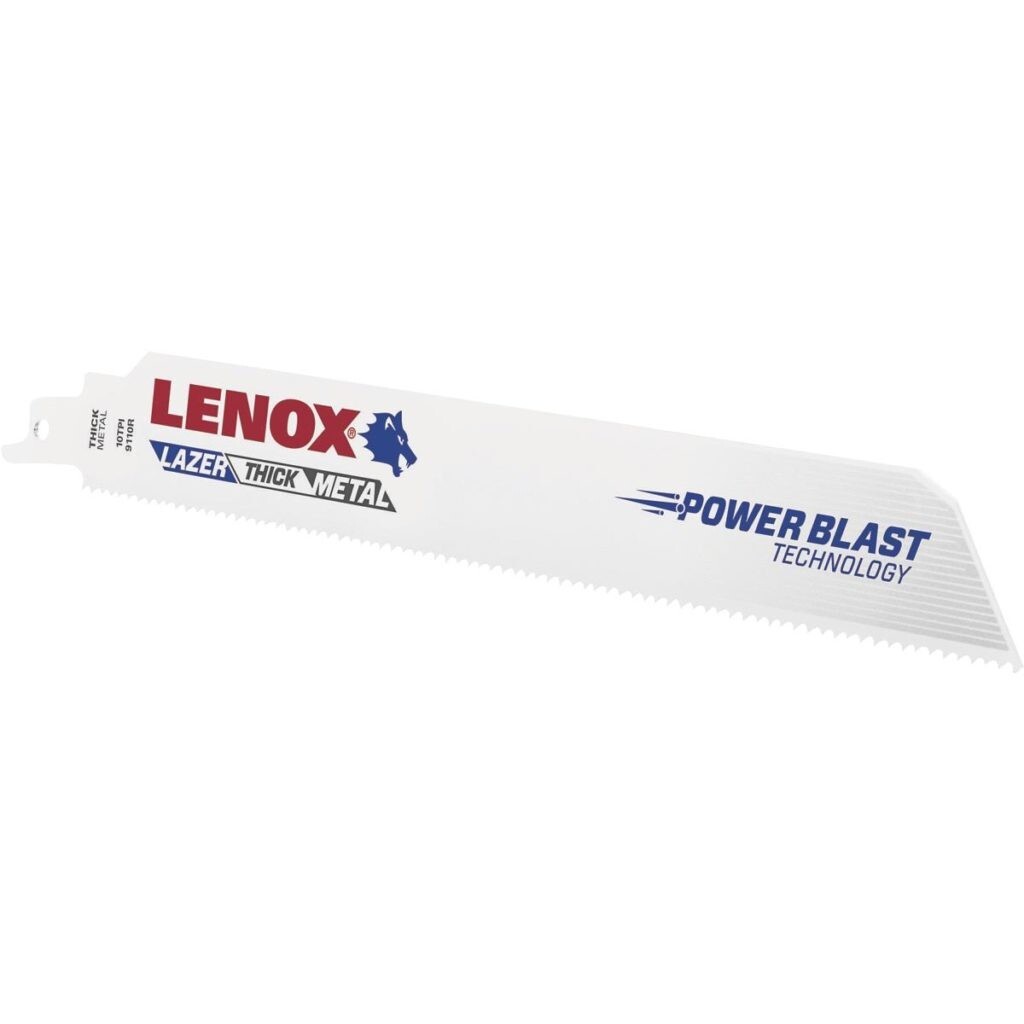 (5) Lenox 9110R 9" 10-TPI Lazer Reciprocating Saw Blade (20176) 9 inch Blades