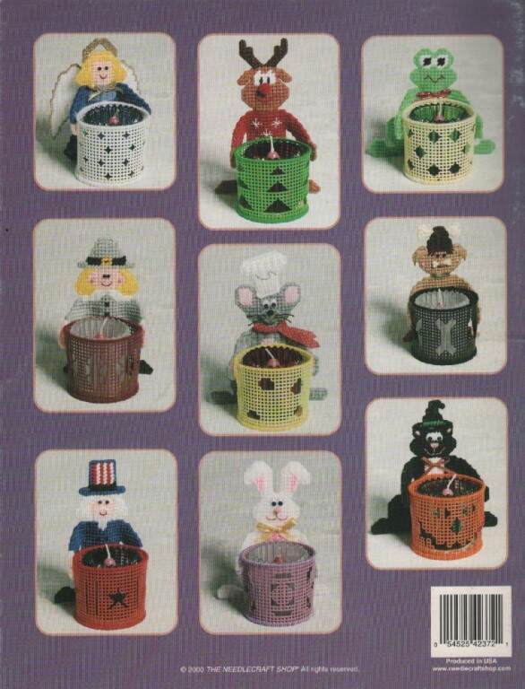 OOP!!! PLASTIC CANVAS CANDLE WATCHERS 9 WHIMSICAL DESIGNS