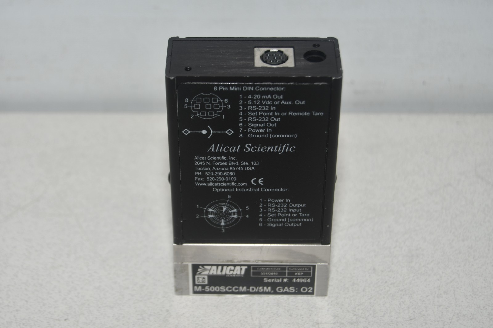 ^ Alicat M-500SCCM-D/5M Gas: O2 Flow Controller #X8362
