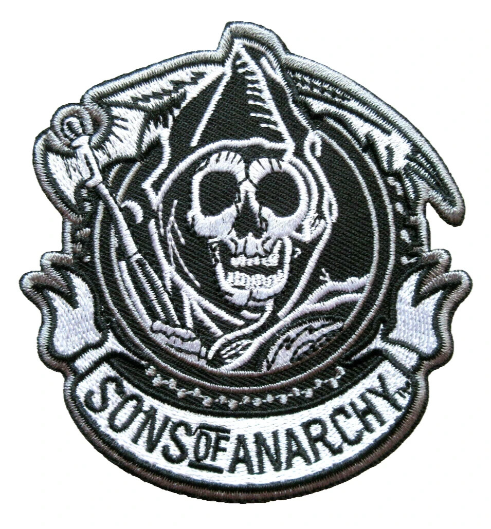 SONS OF ANARCHY SOA MOTORCYCLE CLUB BIKERS JACKET VEST EMBROIDERED IRON ON PATCH