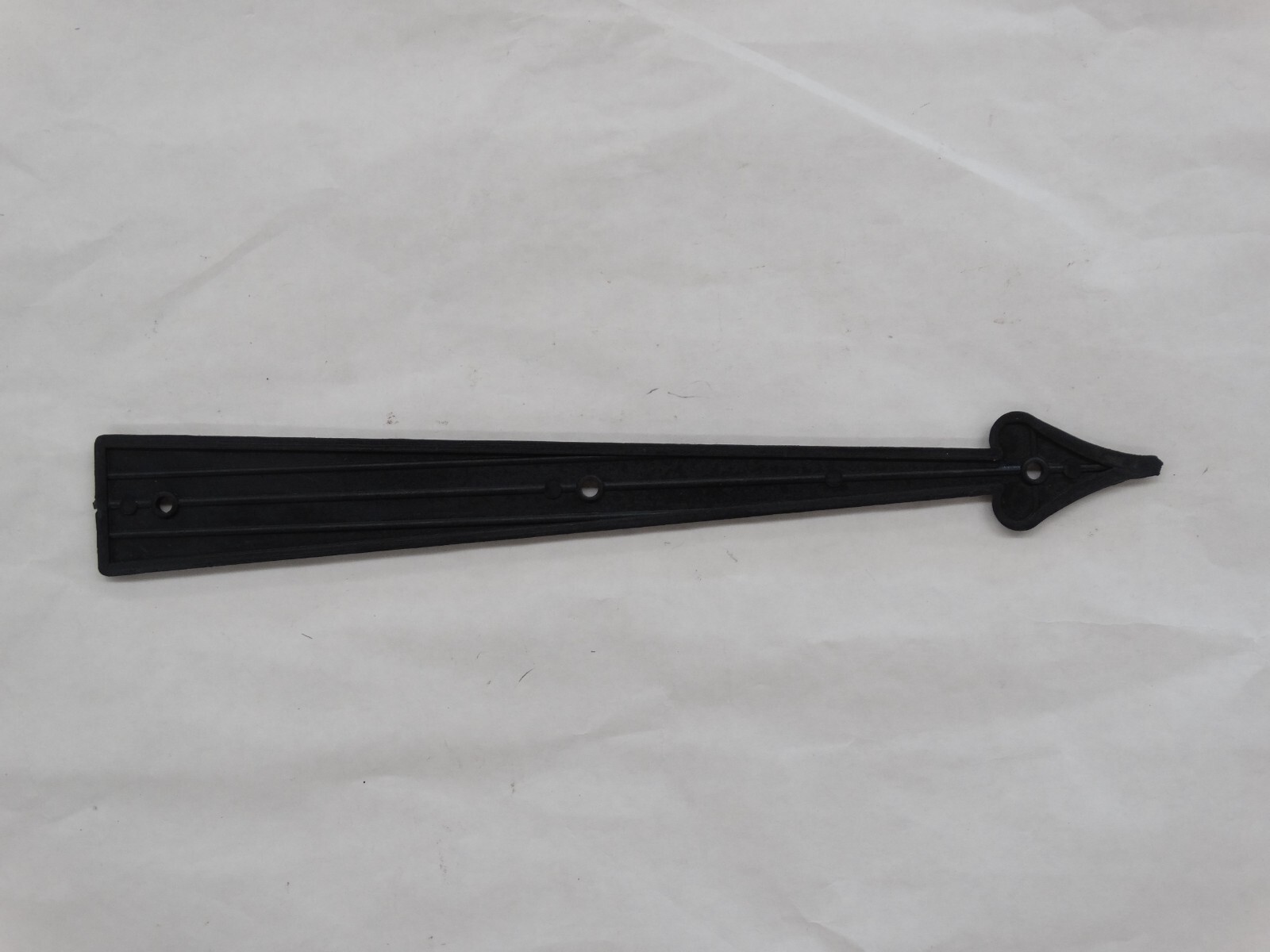 Vintage NOS Dummy 12" Plastic Hammered Spear Decorative Strap Hinge Straps 3 Pk.