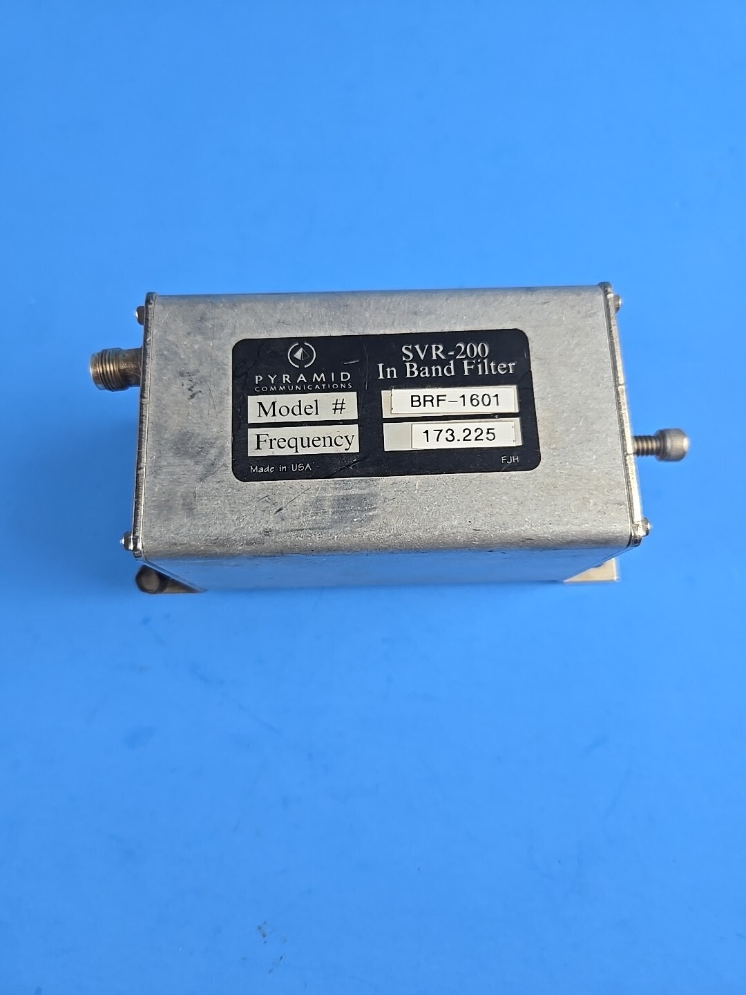 Pyramid Communications BRF-1601 VHF In Band Notch Filter Frequency 173.225