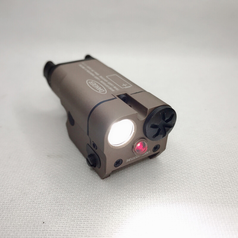XC2 Tactical Light Compact Flashlight for 20mm With Red Dot Laser