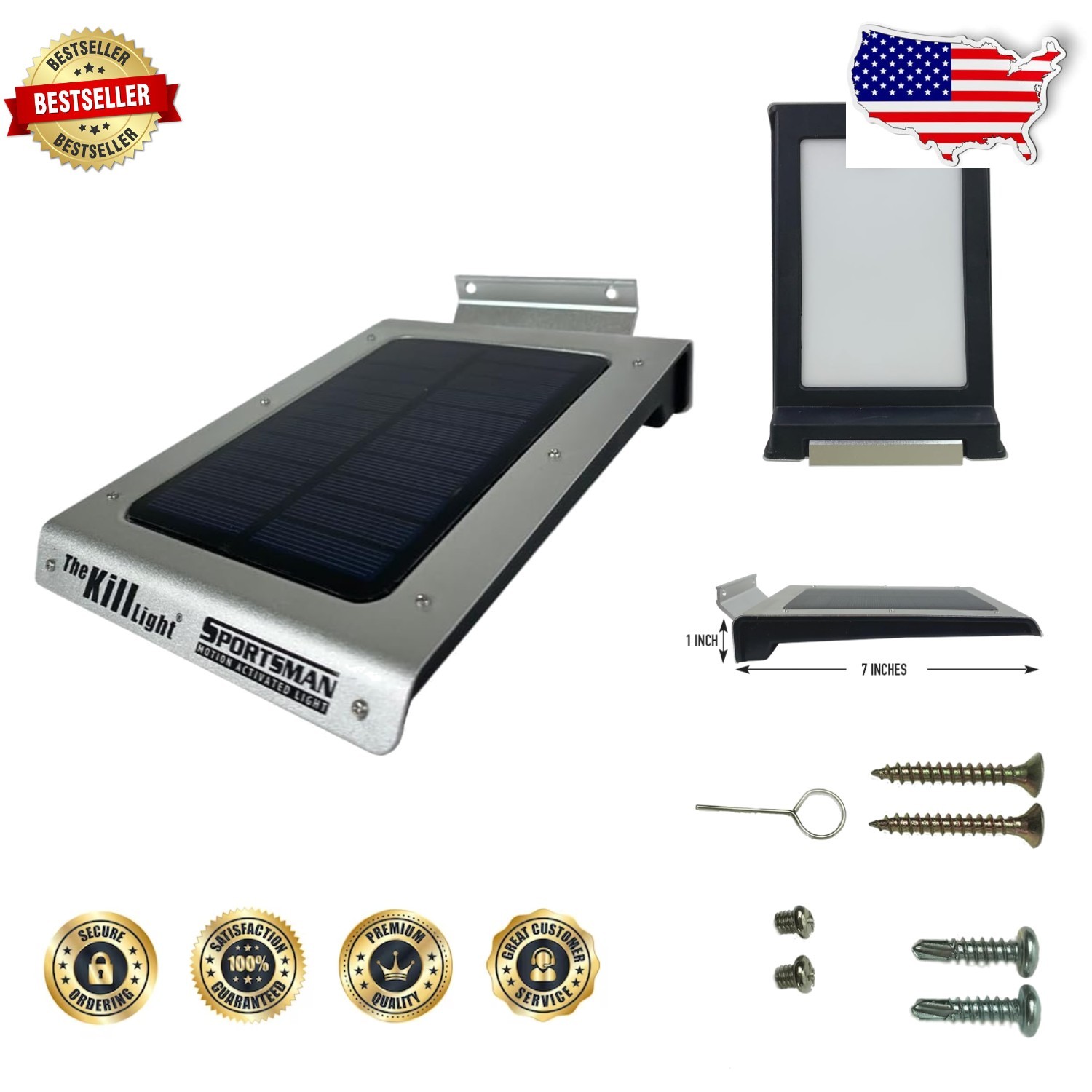 Solar Powered Hog Light, Elusive Wildlife Green Feeder Light, Motion Activated