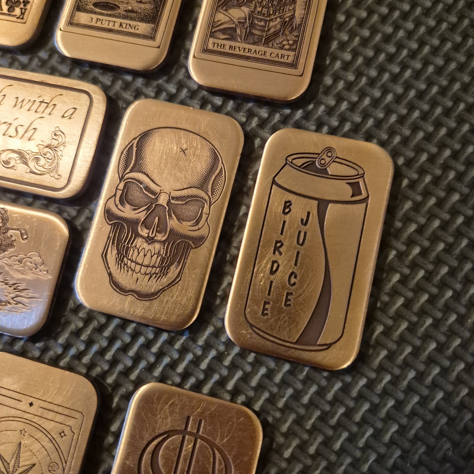 Custom Engraved Copper Rectangle Golf Ball Marker / Send your Design / Idea