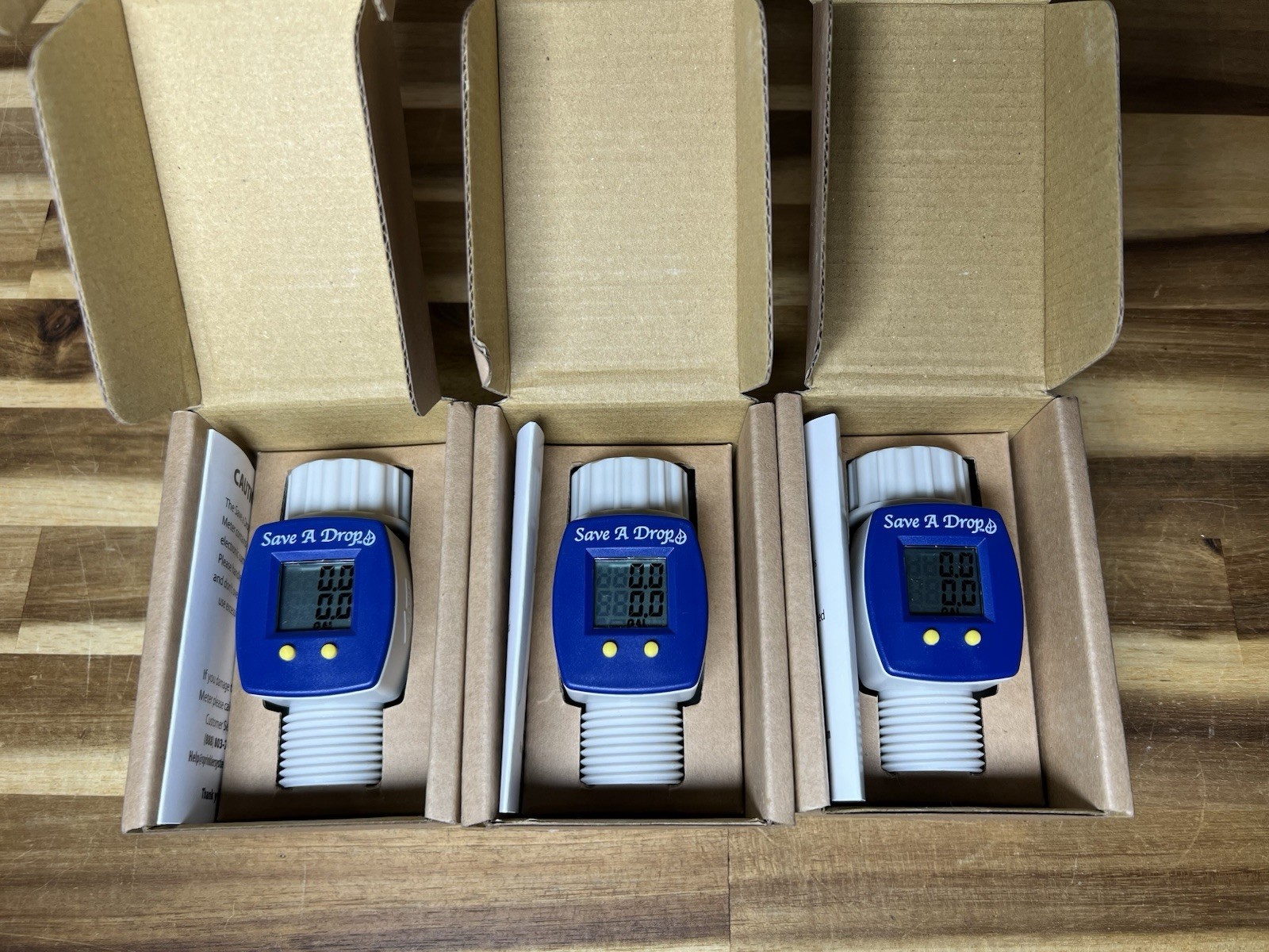 3 PACK P3 Blue Water Flow Meter | Measure Gallon Usage for Outdoor Garden Hose
