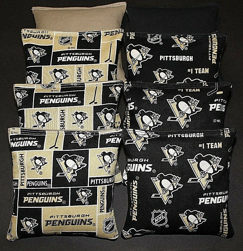 PITTSBURGH PENGUINS Cornhole Bags ACA Regulation Corn Toss Bean Bags NHL Fans