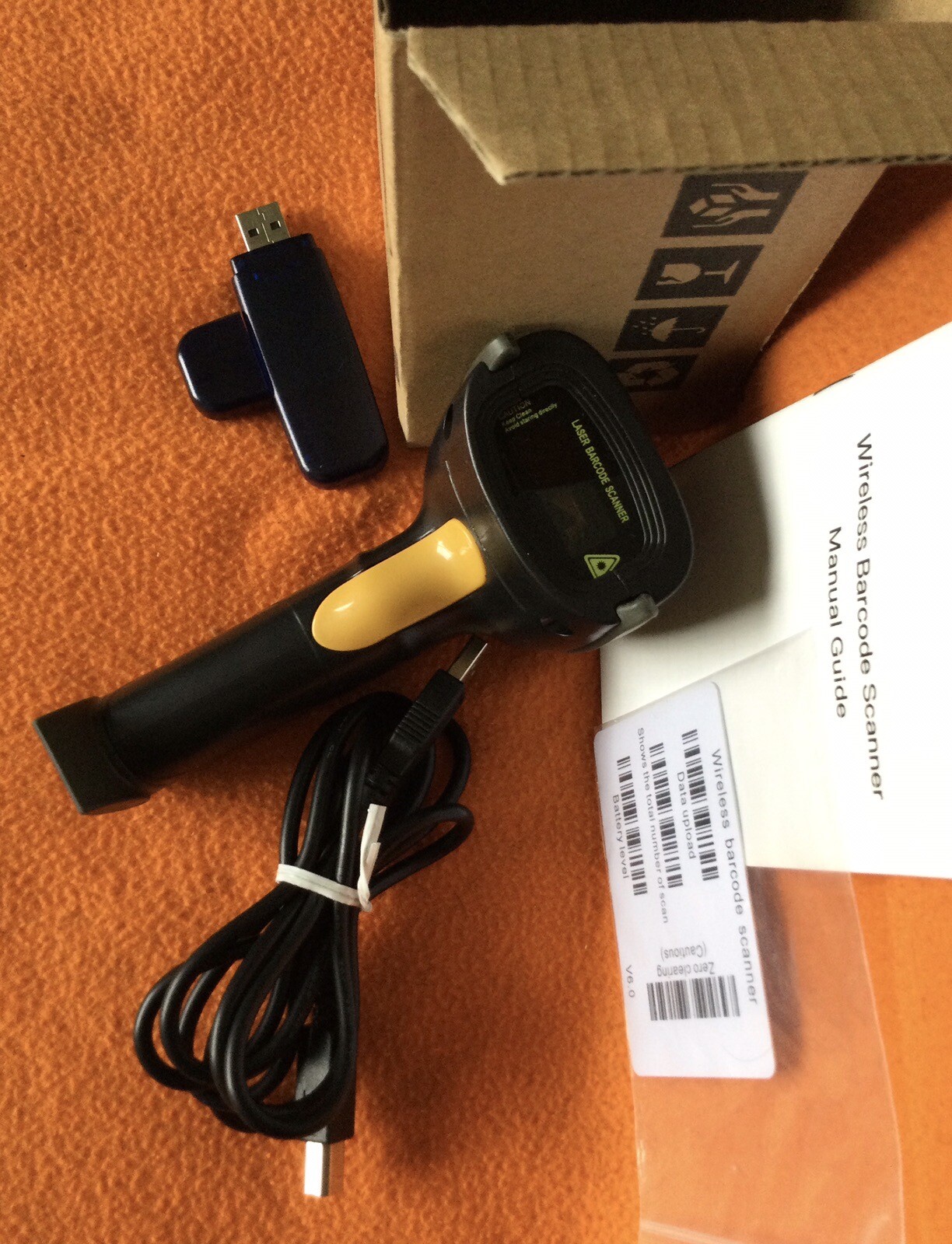 NADAMOO BUR3003 WIRELESS BARCODE SCANNER (433 MHz) - OPEN BOX NEW