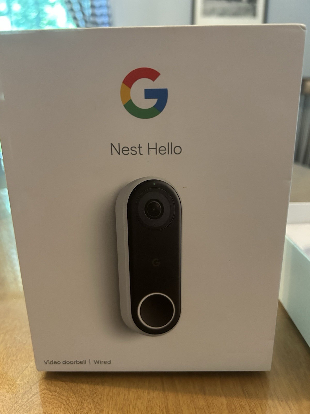 Google Nest Doorbell, Wired, Black, 2nd Gen. with screws.