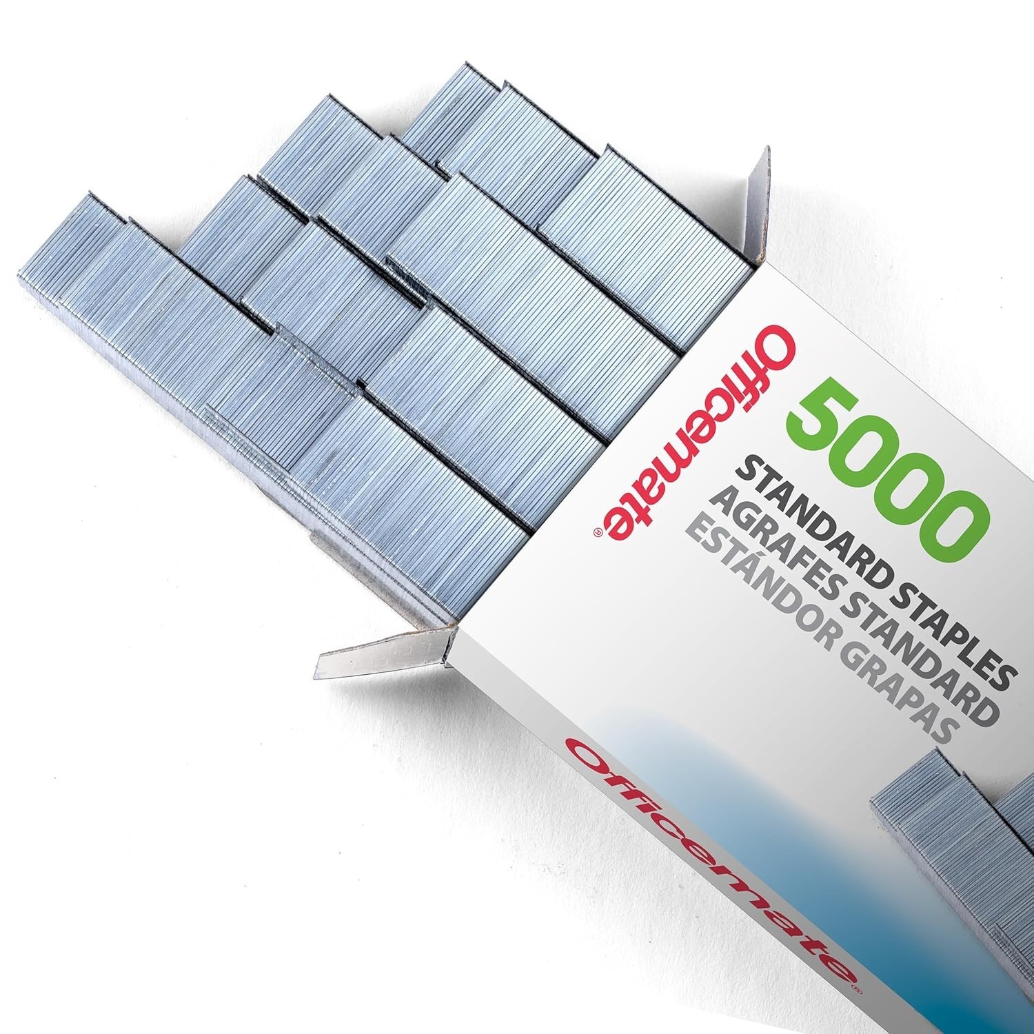 Standard Chisel Point Staples 5000 Count for Office Paper, Silver