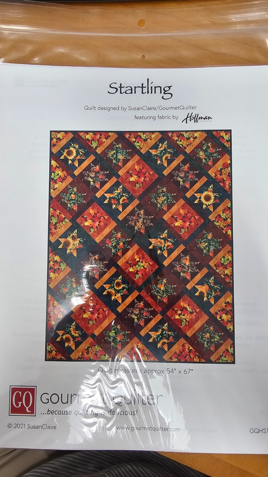 Gourmet Quilter Pattern Startling