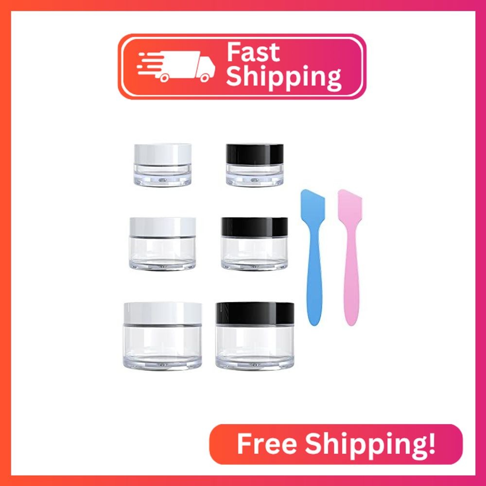 VEAIDE Travel Size Containers for Toiletries, 3 Size 0.17/0.5/1 OZ Small Cosmeti