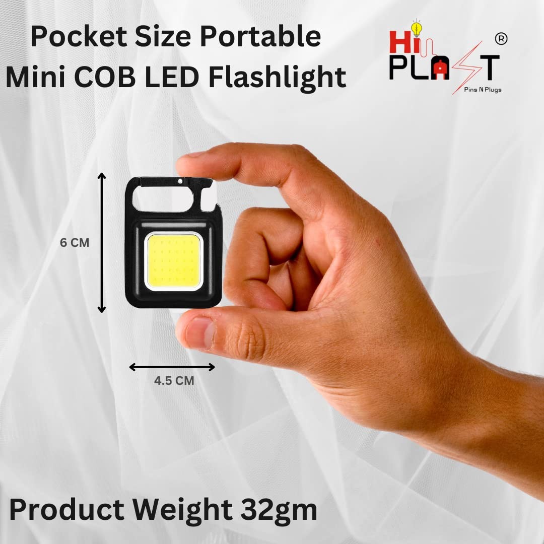 Waterproof Mini Portable Small Work Light, Aluminum, Rechargeable (Red)