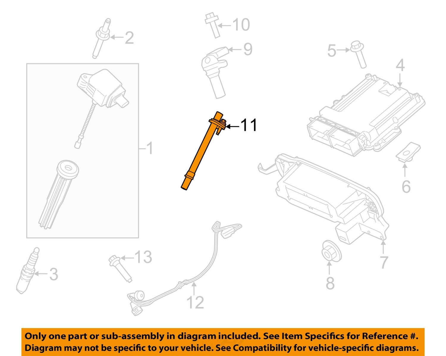 FORD OEM 15-23 Aviator Electrical Ignition System-Crnkshft Sensor FT4Z6C315C