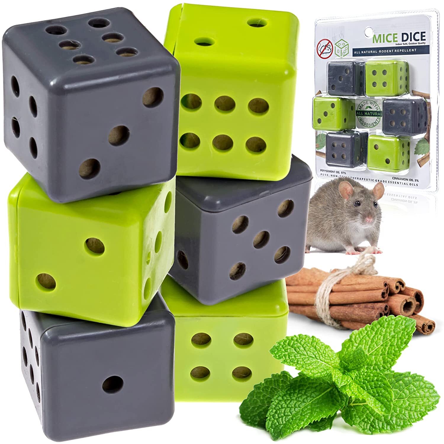 Peppermint Oil to Repel Mice Dice - Mice Repellent Replaces Mouse Poison Natural
