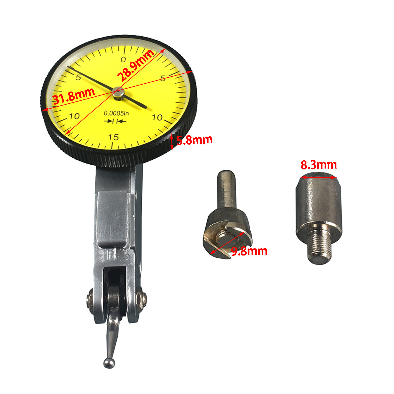 Dial Test Indicator 0.030" range 0.0005" Reading 0-15-0 Precision Machine Setup