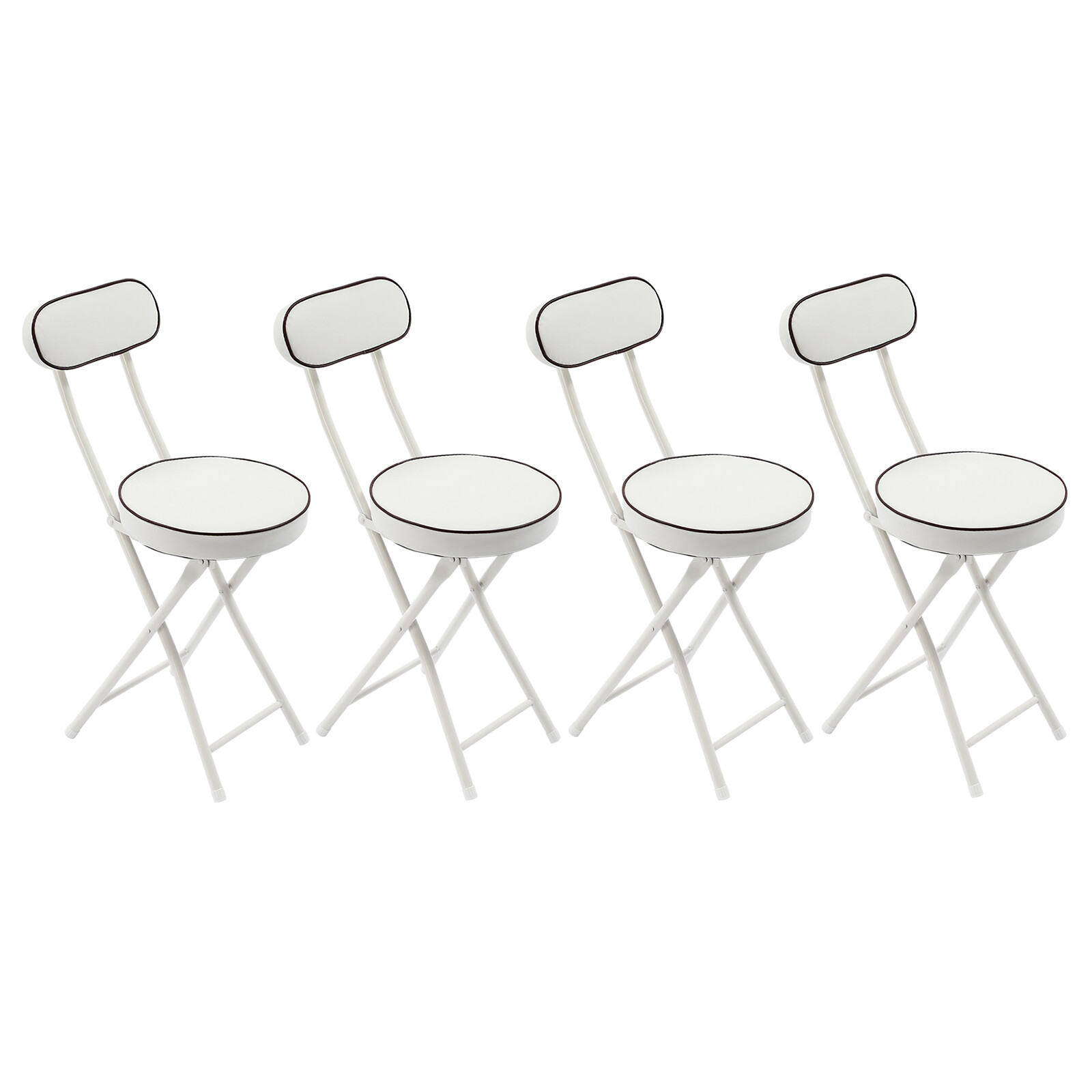 4pcs Upholstered Counter Stool Bar Stool Portable Folding Kitchen Dining Chair??