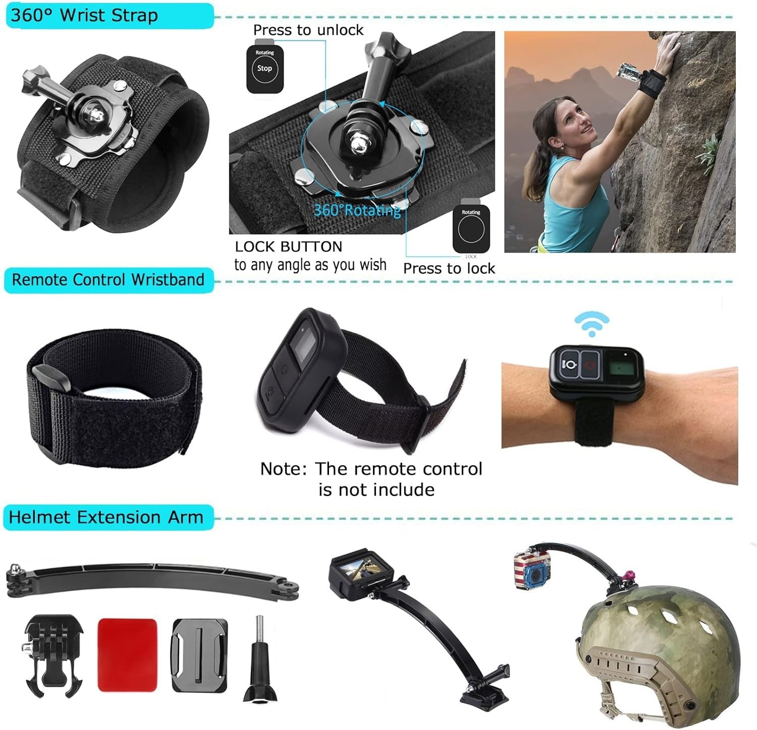 Versatile 50-in-1 Action Camera Accessory Kit for Vloggers & Outdoor Enthusiasts