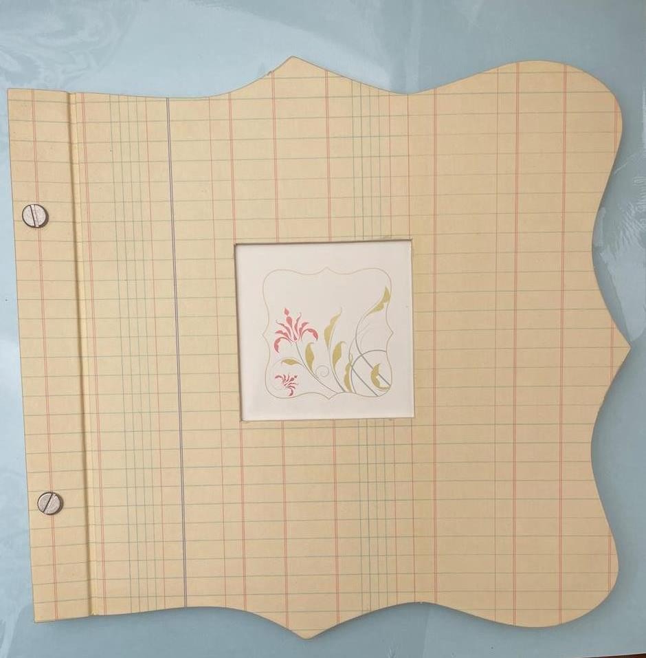 New MAKING MEMORIES ADDIE LEDGER ALBUM  CHIPBOARD COVER & 10 PAGES