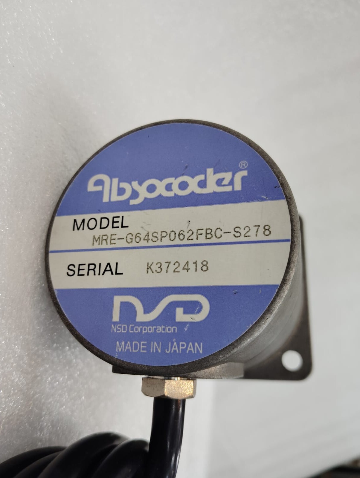 NSD CORPORATION MODEL MRE-G64SP062FBC-S278 ABSOCODER SENSOR MADE IN JAPAN NEW