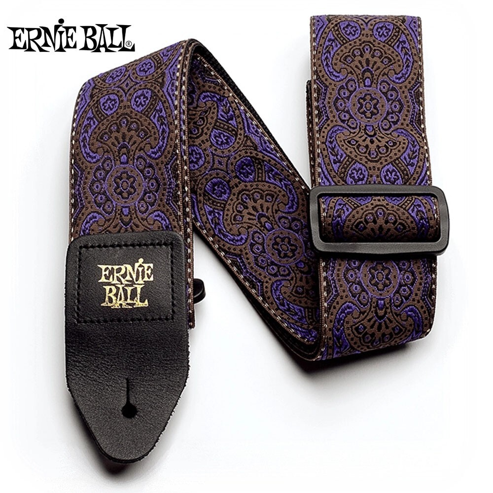 Ernie Ball P04164 Purple Paisley Jacquard Adjustable Guitar Strap