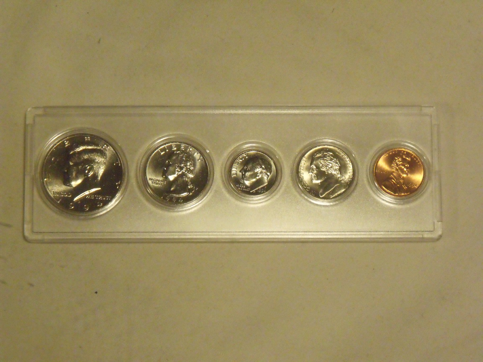 1994-P Birth Year Set (5 coin) Choice BU in hard plastic holder