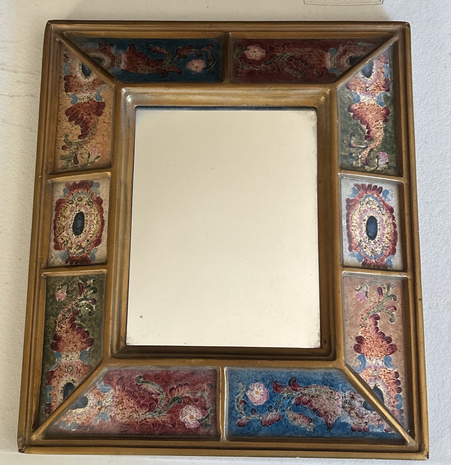 Peruvian hand painted mirror frame(R)