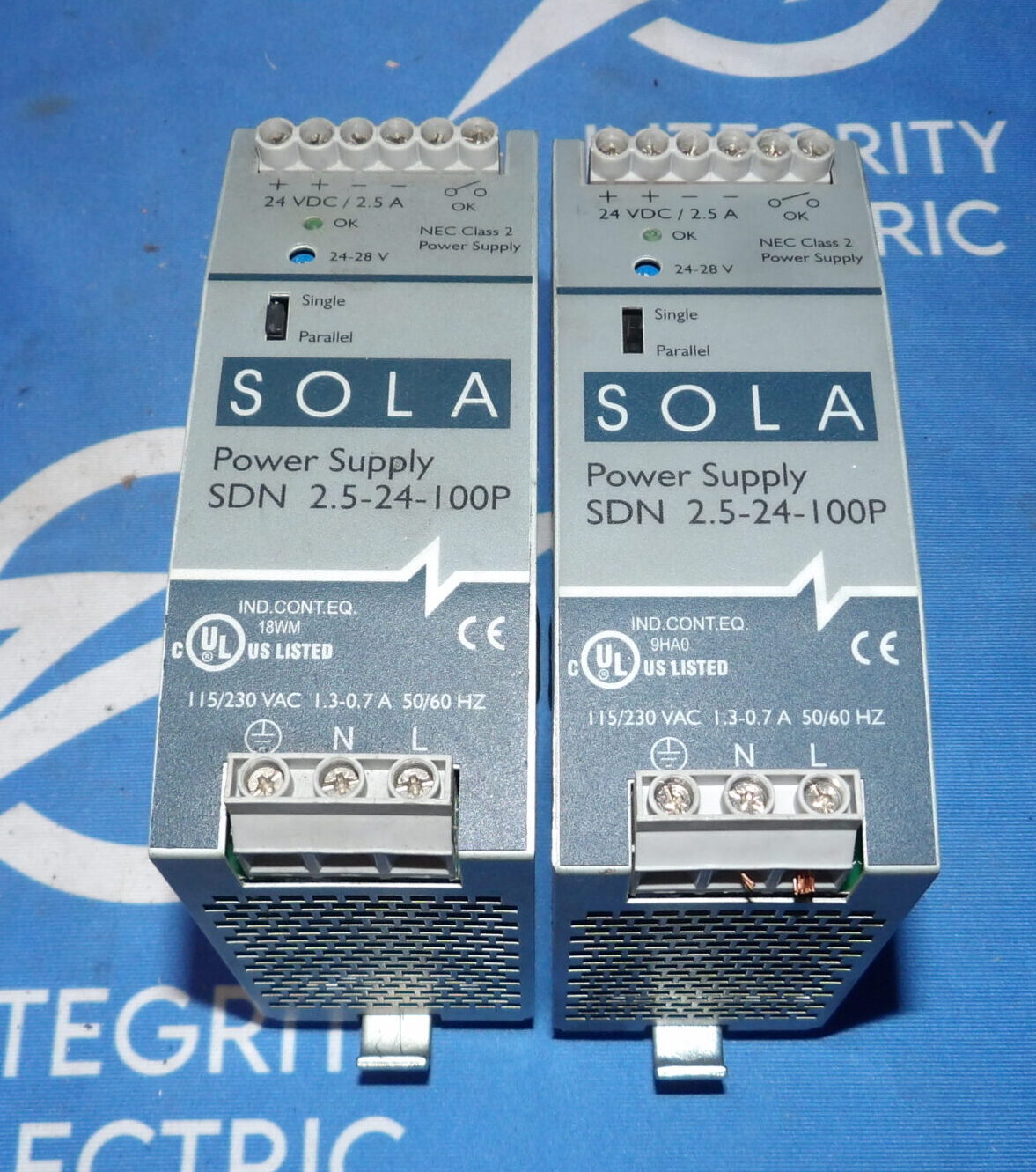 Lot of 2 Merson/Sola 2.5-24-100P Power Supplies + 1 Year Warranty