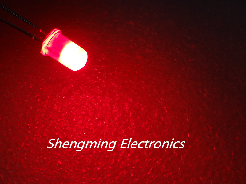 100pcs 5mm Red Diffused LED Light Lamps fog