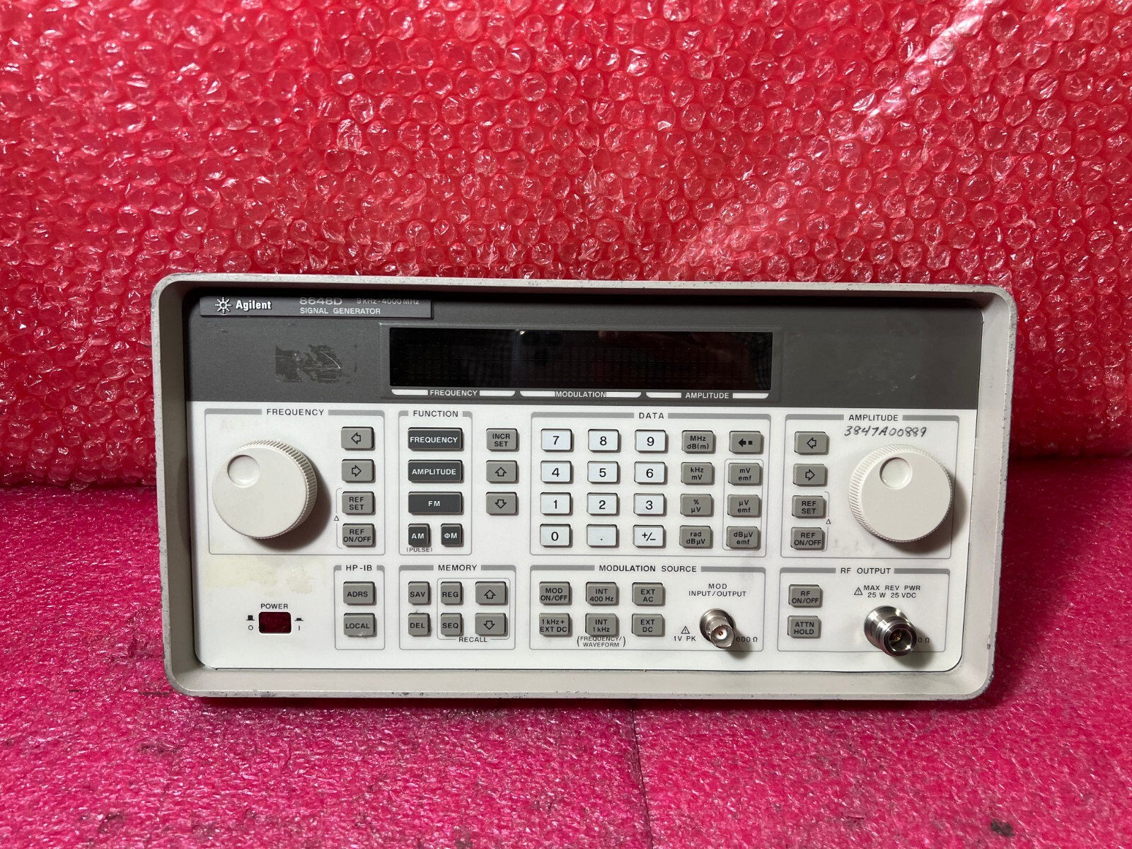 HP Agilent 8648D 9kHz-4000MHz Signal Generator ''Panel only''