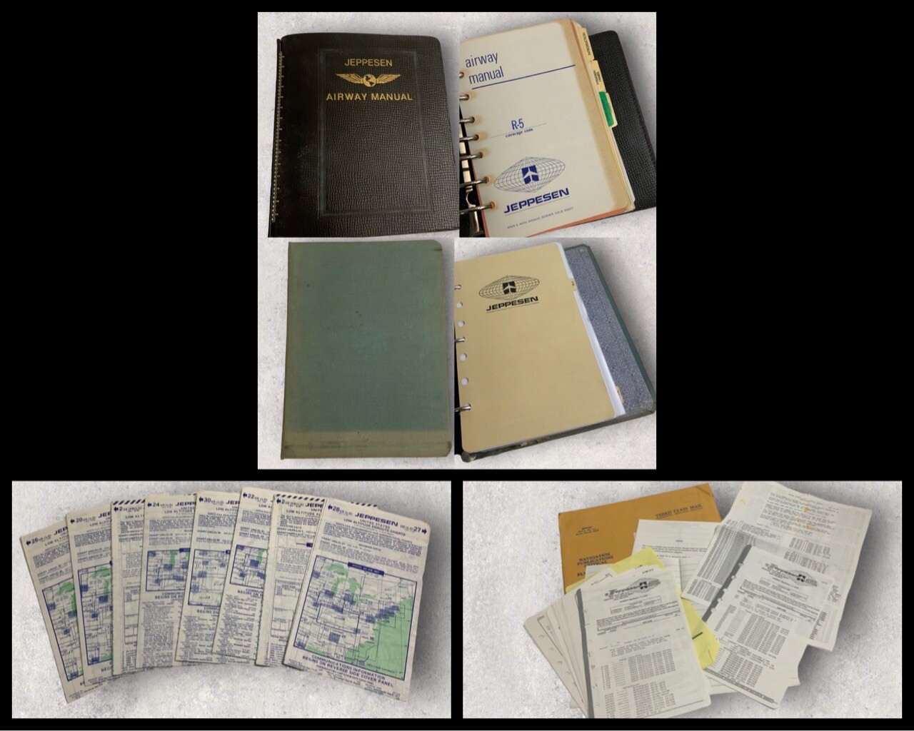 Jeppesen Airway 2-Manuals & 8-Low Alt Planning/Enroute Charts–Late 70-Early 80s