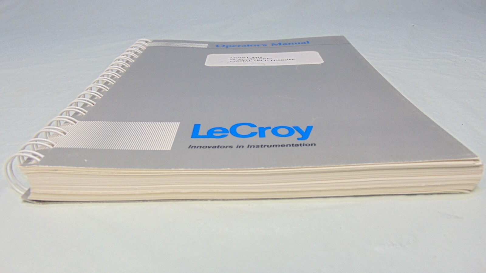 LeCroy Model 9410 Dual Channel Digital Oscilloscope Manual